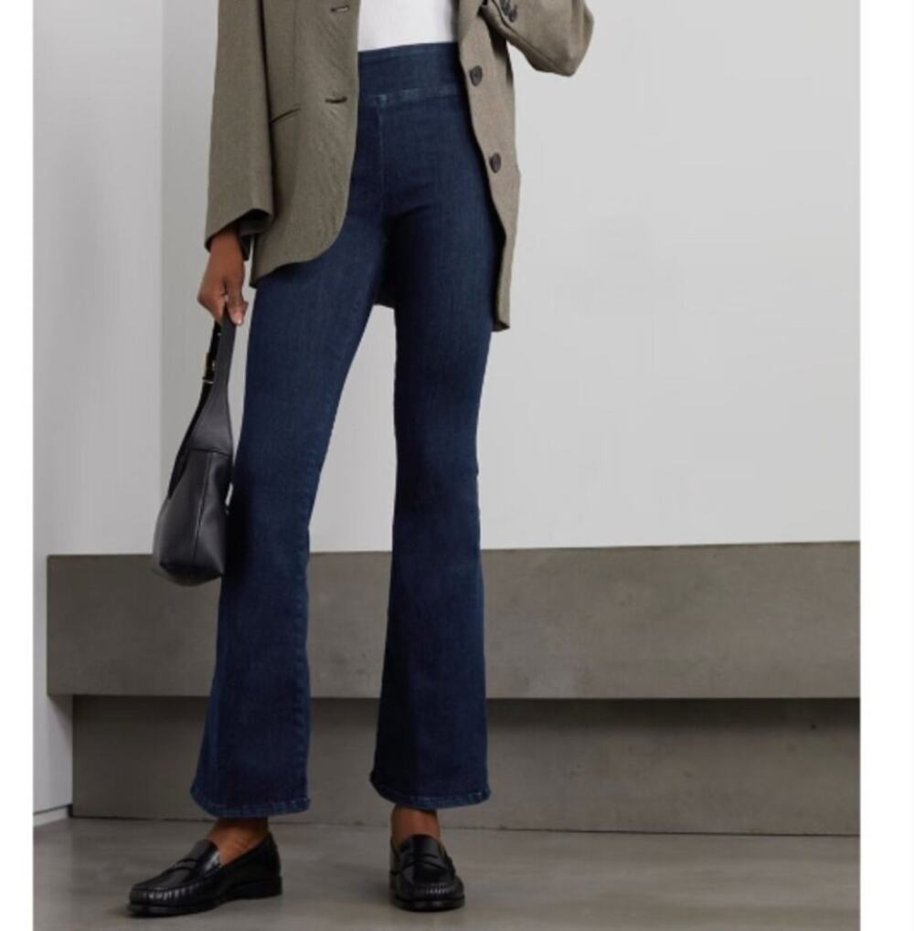 FRAME DENIM The Jetset Flare Jeans Keller Wash Sz 2 (US 30-34) $228 {3C43}